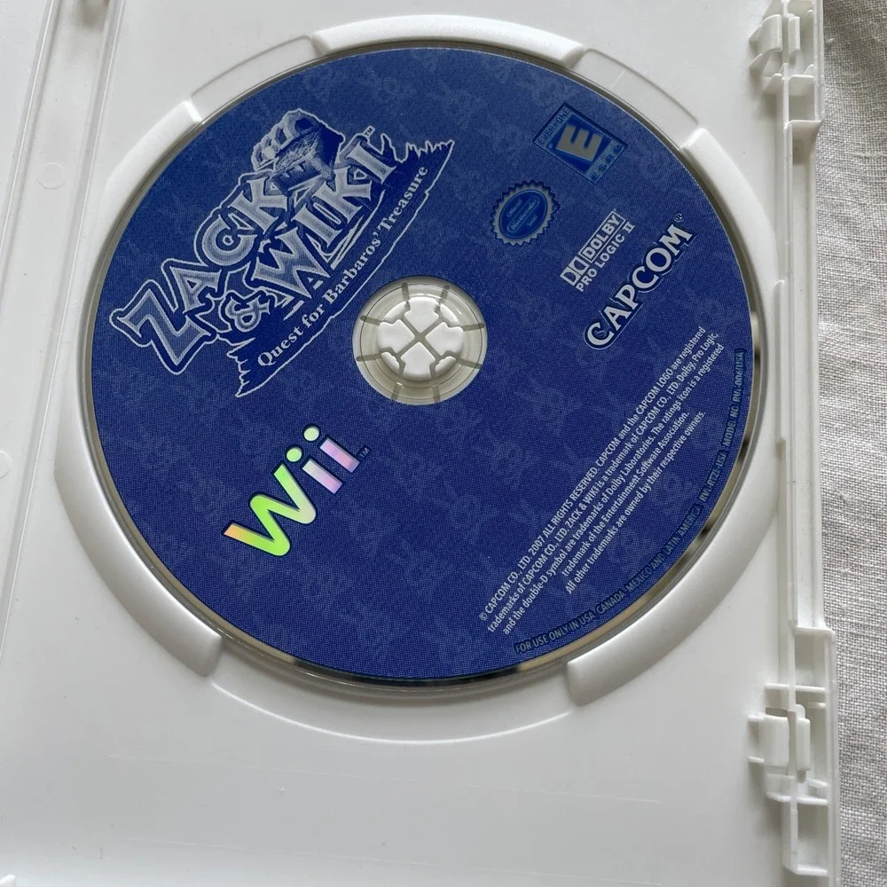 Zack & Wiki: Quest for Barbaros' Treasure Nintendo Wii‎ 2007 TESTED No Manual